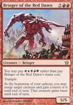 Slightly Played, English - 1 x MTG Bringer of the Red Dawn Fifth Dawn - Image 1