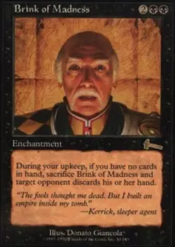Moderatly Played, English - 4 x MTG Brink of Madness Urza's Legacy - Image 1