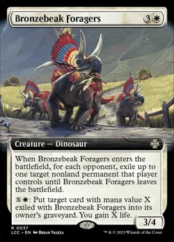 Mint/Near-Mint, English - 1 x MTG Bronzebeak Foragers - Extended Art Commander: - Image 1