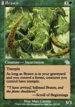 Heavy Played, English - 4 x MTG Brawn Judgment - Image 1