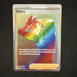 Sidney Secret Rainbow Trainer 279/264 Fusion Strike Holo Sword & Shield Pokemon - Image 1