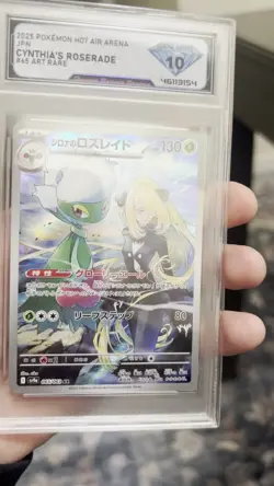 Pokemon TCG Cynthia's Roserade #65/63 Art Rare Holo Heat Wave Arena JP DGS 10 GM - Image 2