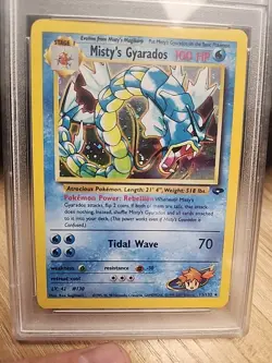 2000 POKEMON GYM CHALLENGE HOLO #13 MISTY'S GYARADOS PSA 7 - Image 3
