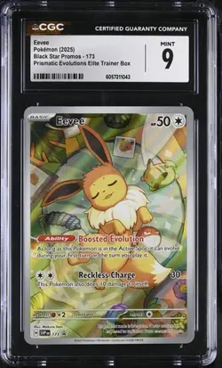 EEVEE - BSP 173 Pokemon Prismatic Evolutions Elite Trainer Box CGC 9 Mint *jk - Image 1