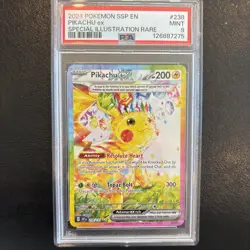 2024 POKEMON SSP EN #238/191 PIKACHU EX *SPECIAL ILLUSTRATION RARE PSA 9 MINT* - Image 1