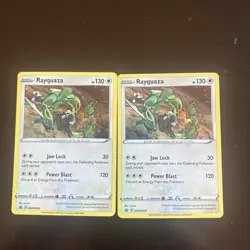 2X POKEMON RAYQUAZA SWSH029 SWORD & SHIELD BLACK STAR PROMOS HOLO NM - Image 1