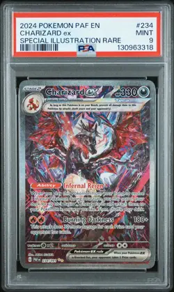 2024 POKEMON PAF EN-PALDEAN FATES SPECIAL ILLUSTRATION RARE CHARIZARD EX PSA 9 - Image 1