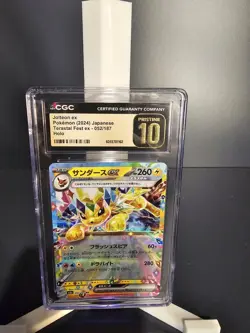Jolteon EX 052/187 Holo Terastal Festival Pokemon - CGC Pristine 10 - Image 1