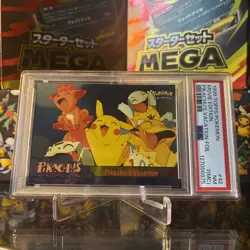 1999 TOPPS POKEMON THE MOVIE PIKACHU'S VACATION-FOIL #42 MOVIE EDITION PSA 7MC - Image 1
