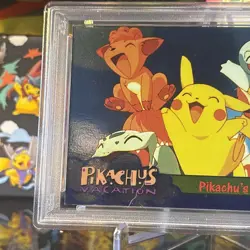 1999 TOPPS POKEMON THE MOVIE PIKACHU'S VACATION-FOIL #42 MOVIE EDITION PSA 7MC - Image 3