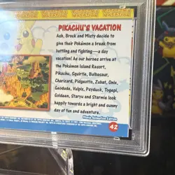 1999 TOPPS POKEMON THE MOVIE PIKACHU'S VACATION-FOIL #42 MOVIE EDITION PSA 7MC - Image 5