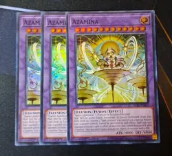 Yugioh! 3x Azamina ALIN-EN035 Super Rare 1st Ed NM - Image 1