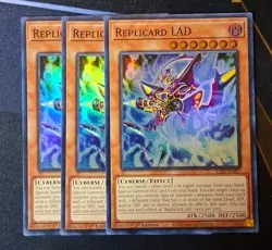 Yugioh! 3x Replicard LAD ALIN-EN087 Super Rare 1st Ed NM - Image 1