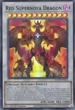 Yugioh! MP Red Supernova Dragon - SDCK-EN044 - Super Rare - 1st Edition Moderate - Image 1