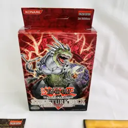 Yu Gi Oh Structure Deck Dinosaurs Rage 1st Ed Incomplete Foil Card + One Missing - Image 2