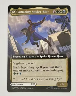 Magic the Gathering MTG Peter Parker Amazing Spider-Man Promo Card ARTIST SIGNED - Image 2