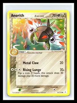 💥 Anorith Pokemon TCG 2006 (EX Holon Phantoms) Non Holo Vintage Card # 57/110 - Image 1