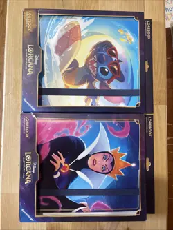 Disney Lorcana Lorebook Card Portfolio Malificent and Stitch - Image 1