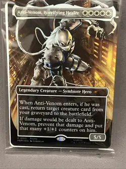 Magic The Gathering x Marvel Legends Agent Anti-Venom Foil Promo Card SEALED - Image 2