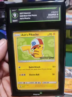 Ash's Pikachu Sm112 Degree Graded 9 Pokemon Card - Image 1
