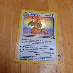 Dragonite 4/62 Fossil Unlimited Holo WOTC Pokemon Card 1999 LP Vintage - Image 1