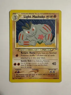 HP Light Machoke 49/105 Neo Destiny Regular Pokemon card English - Image 1