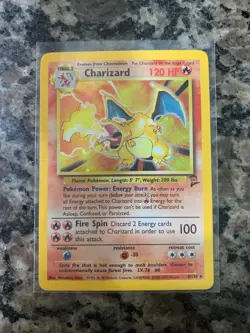 Pokemon TCG Charizard 2000 Base Set 2 Holo Unlimited Rare Card 4/130 - Image 1