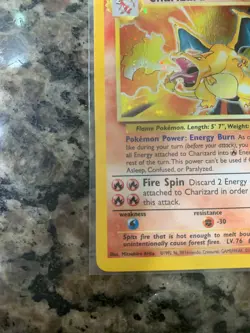 Pokemon TCG Charizard 2000 Base Set 2 Holo Unlimited Rare Card 4/130 - Image 3