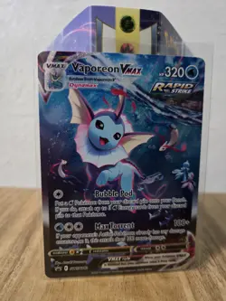 Vaporeon Vmax SWSH182 Black Star Promo Sword Shield Full Art Holo Pokemon Card - Image 1
