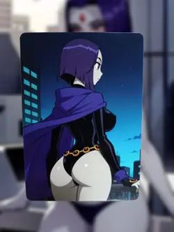 Raven Justice League Anime Waifu Sexy Goddess Doujin Lewd Hentai Card - Image 1