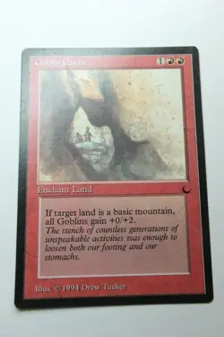 MTG Goblin Caves x1- -The Dark-Lightly Played - Image 1