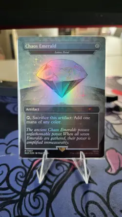 Chaos Emerald As Lotus Petal Foil Full Art Sonic The Hedgehog SLD NM ENG MTG - Image 1