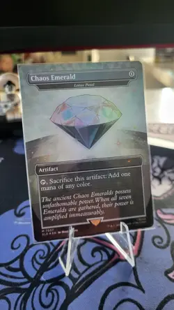 Chaos Emerald As Lotus Petal Foil Full Art Sonic The Hedgehog SLD NM ENG MTG - Image 2