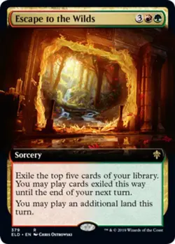 Light Play, English MTG Foil Escape to the Wilds - Foil - Extended Art Throne of - Image 1