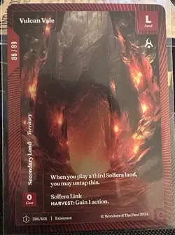Wonders of the First Foil OCM Vulcan Vale 395/401 SERIALIZED #86/99 - Image 1