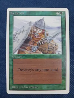 MTG Ice Storm Magic the Gathering Unlimited Edition Uncommon NM - Image 1