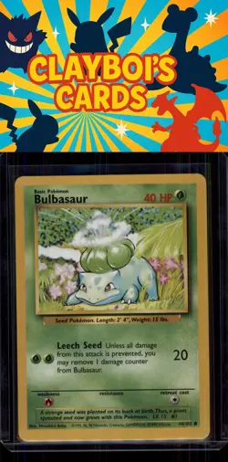 Bulbasaur Base Set Pokemon 044/102 Common Near Mint or Better - Image 1