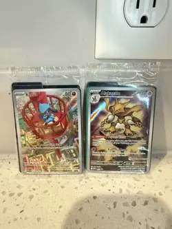SEALED Pokemon Center Stamped Riolu and Alakazam Mega Evolutions Promos - Image 1