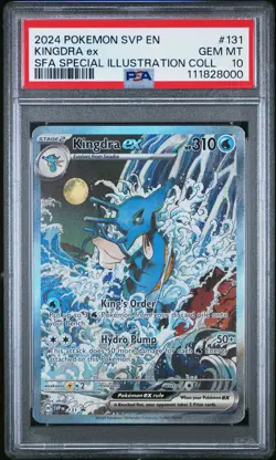 2024 POKEMON SVP EN-SV BLACK STAR PROMO #131 KINGDRA EX PSA 10 - Image 1