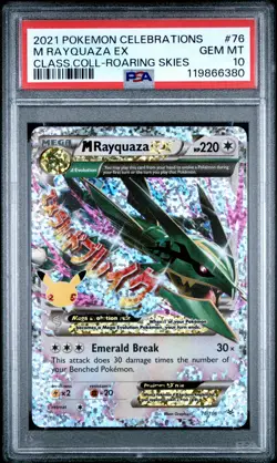 2021 POKEMON CELEBRATIONS CLASSIC COLL #76 M RAYQUAZA EX PSA 10 - Image 1