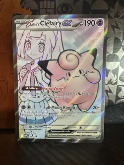 2025 POKEMON SCARLET & VIOLET LILLIE'S CLEFAIRY EX SVP 195 PROMO NM - Image 1