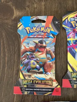 Pokemon Blister Lot (5 Packs) 3 Mega Evolution + 2 Temporal Forces Blister Packs - Image 3