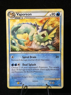 Pokemon TCG Vaporeon 41/90 Undaunted WOTC Regular LP - Image 1