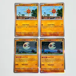 x2 Solrock 075/132 x2 Lunatone 074/132 - Mega Evolution - Pokemon NM/M English - Image 1
