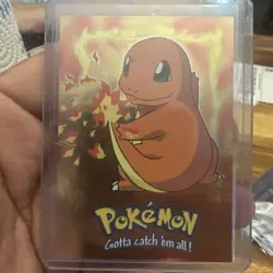 Charmander E4 of 12 Holo Topps 1999 TV Animation Series Light Play Pokemon - Image 1