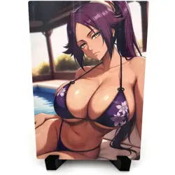 Bleach Yoruichi Shihouin Sexy Hot Bikini Anime Waifu Girl Goddess Story Art Card - Image 1