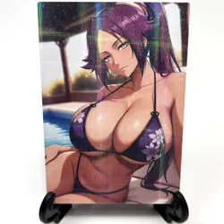 Bleach Yoruichi Shihouin Sexy Hot Bikini Anime Waifu Girl Goddess Story Art Card - Image 2