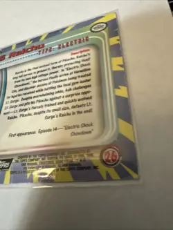 1999 Topps Pokemon TCG Raichu Card #26 Holo Blue Logo, TV Series 1 - Image 4