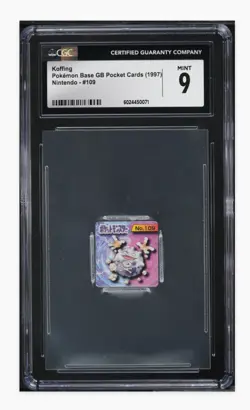 1997 🐱 Koffing Pokemon GB Pocket Card Japanese #109 Nintendo CGC-9 - Image 1