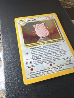 Clefable 005/130 Base Set 2 Holo Rare Pokemon Card 2000 - Image 3